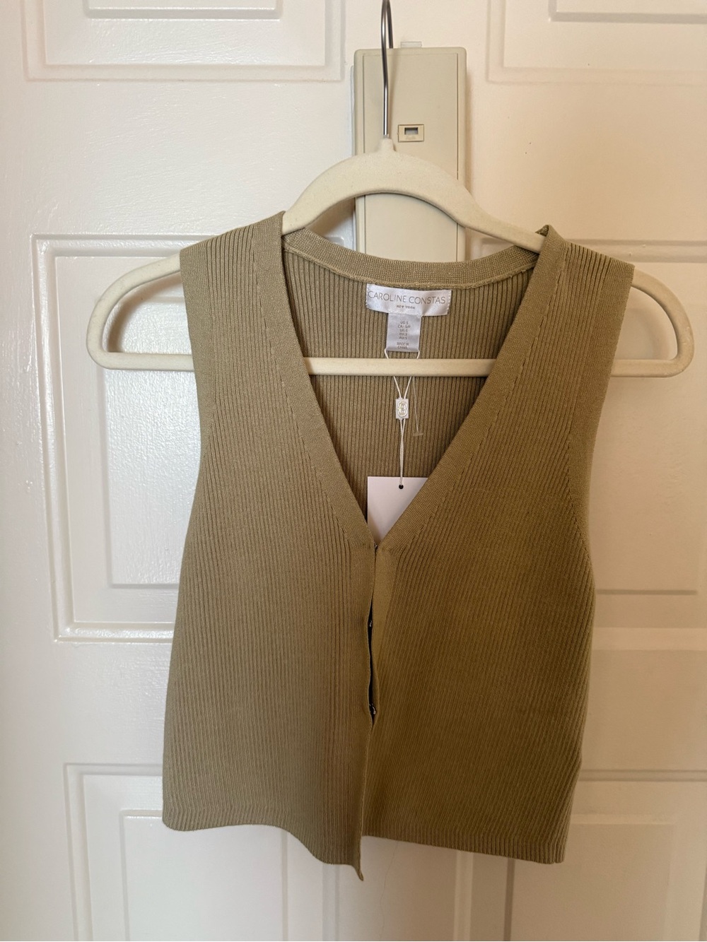 Caroline Constas Ribbed Tank. New Size S.